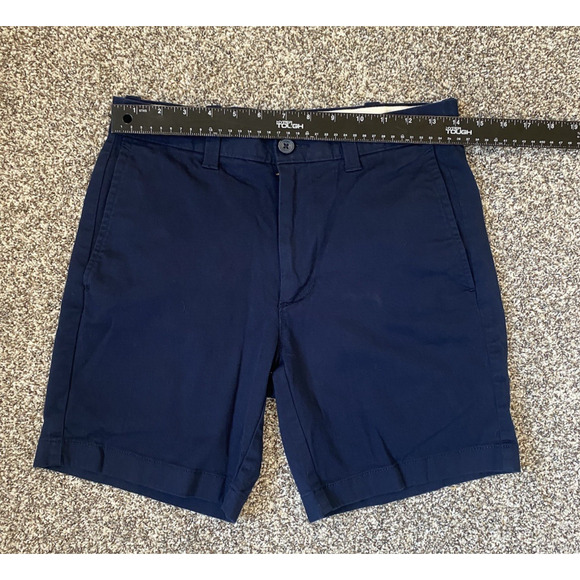 J Crew Shorts Mens Sz 28 Navy Blue Preppy Summer Casual Vacation Chino 7" inseam - Picture 9 of 12